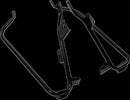 Saddlebag Support Black / Gloss For Harley Davidson FLHX 1584 2009-2011