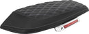 Lattice Stitched Saddlebag Lid Covers Black / Silver For Harley Davidson FLHX 1923 ABS 2024-2026 - 66 CM