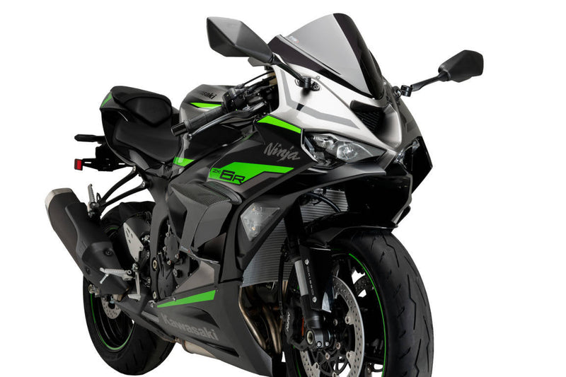 Race Side Downforce Spoilers Carbon Look For Kawasaki ZX-6R Ninja 2024-Current
