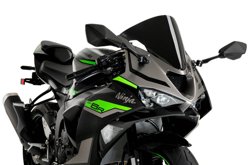 R-Racer Screen Black (Opaque) For Kawasaki ZX-6R Ninja 2024-Current