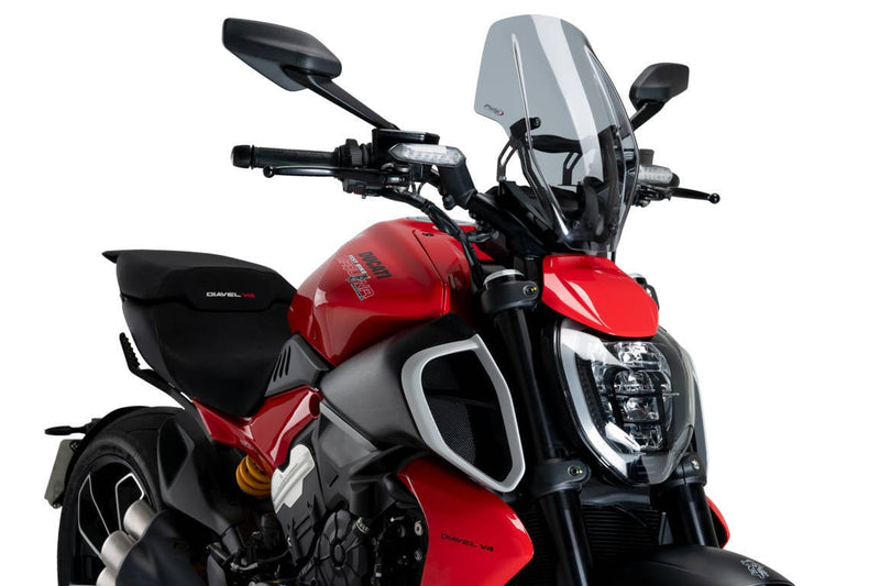 Adjustable Sport Screen Light Smoke For Ducati Diavel V4 2024-Current
