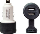 OptiMate Dual USB Fast Charger Black / White