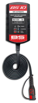 BS10 BATTERY CHARGER BS10 6V/12V-1AUK Plug Black / Red