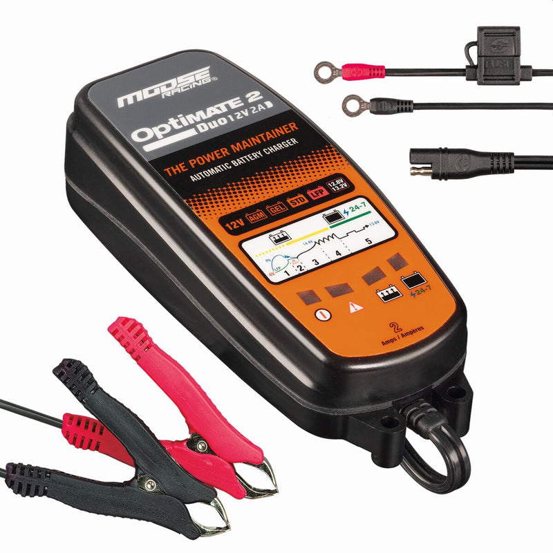 Moose Offroad Optimate 2 DUO EU Battery Charger MSE Black
