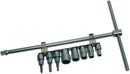 Sliding T-Driver with 8-Piece Socket Set Chrome / Polished