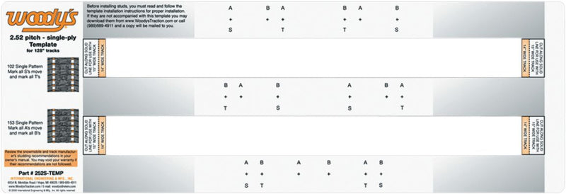 Studding Template - 325 CM