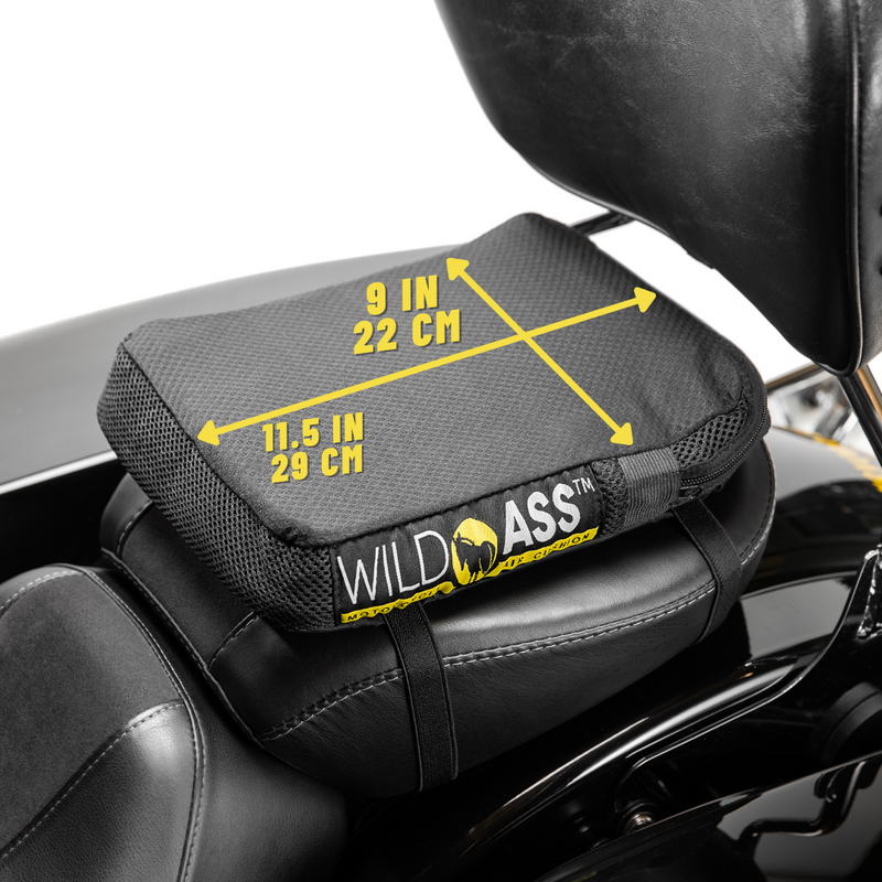 Motorcycle Air Cushion Pillion Lite Black