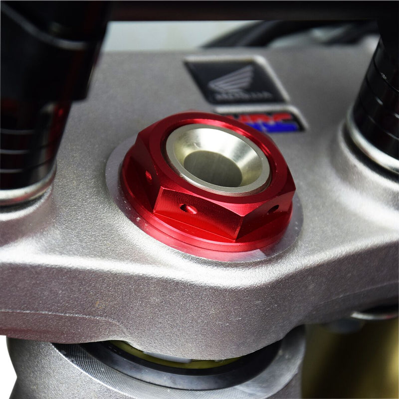 Steering Nut Red For Honda CR 125 R 2001-2007