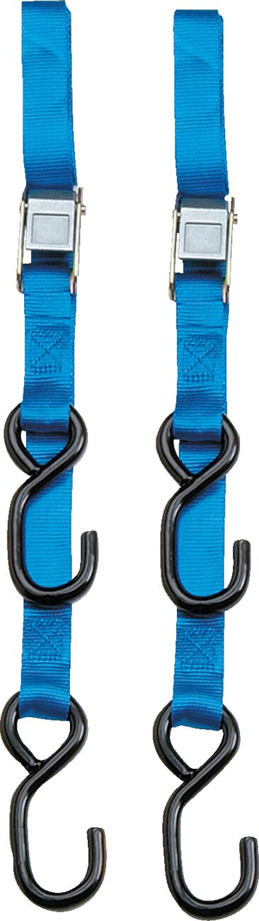 Heavy-Duty 6' Cam Buckle Tie-Downs Blue