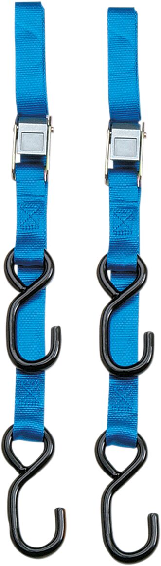 Heavy-Duty 7’ Cam Buckle Tie-Downs Blue