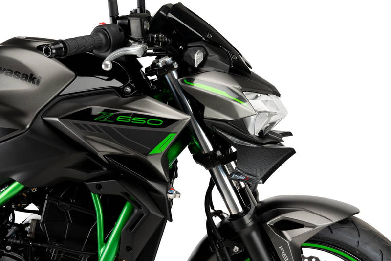 Side Downforce Spoilers Carbon Look For Kawasaki Z650 2021-Current