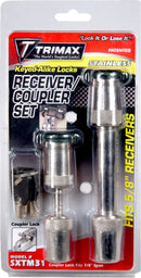 Premium Coupler And Receiver Lock Set Stainless Steel