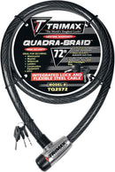 Quad-Braid Integrated Cable Lock Black