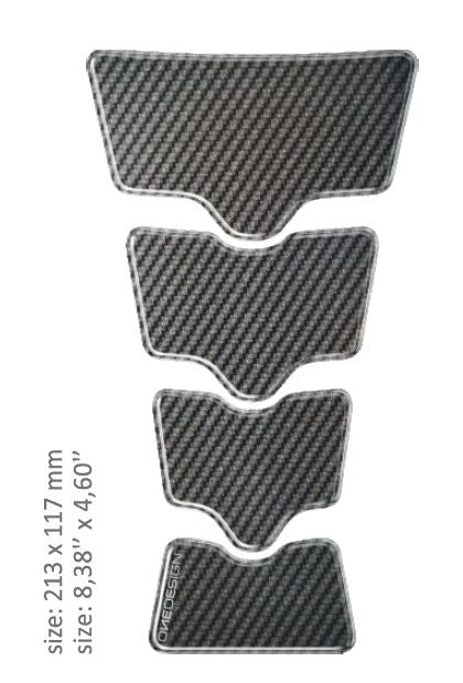 One Design Universal Gold Shape CGZONEFP Tank Pad Carbon Fiber