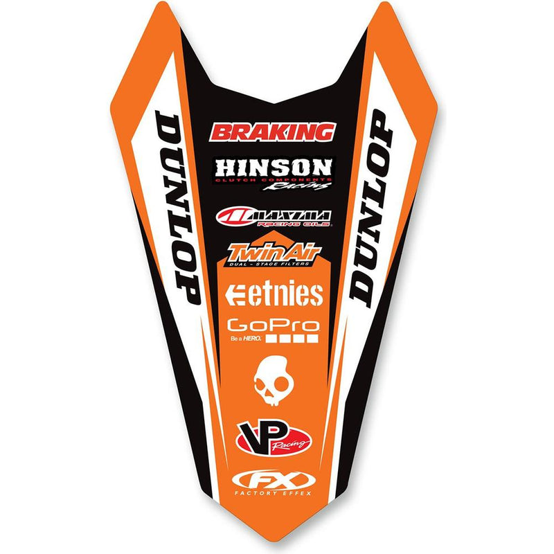 Factory Effex Rear Fender Graphic Kit Black / Orange