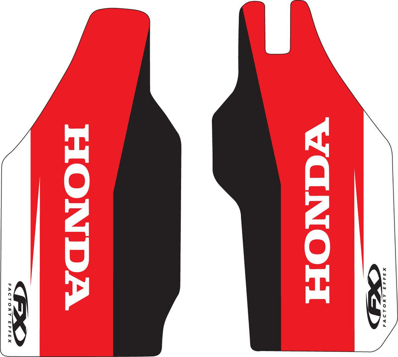 Factory Effex Lower Fork Guard Graphics Black / Red / White For Honda CR 80 RB 2001