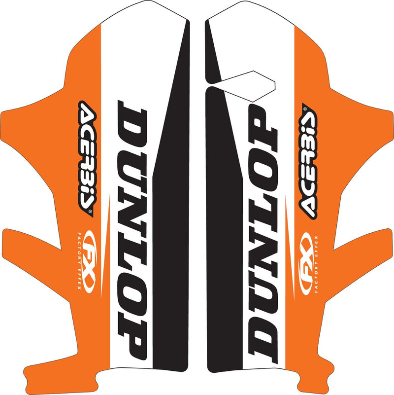 Factory Effex Lower Fork Guard Graphics Black / Orange / White For KTM EXC 125 2008