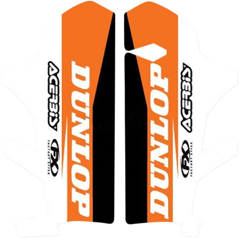 Factory Effex Lower Fork Guard Graphics Black / Orange / White For KTM EXC 125 2015