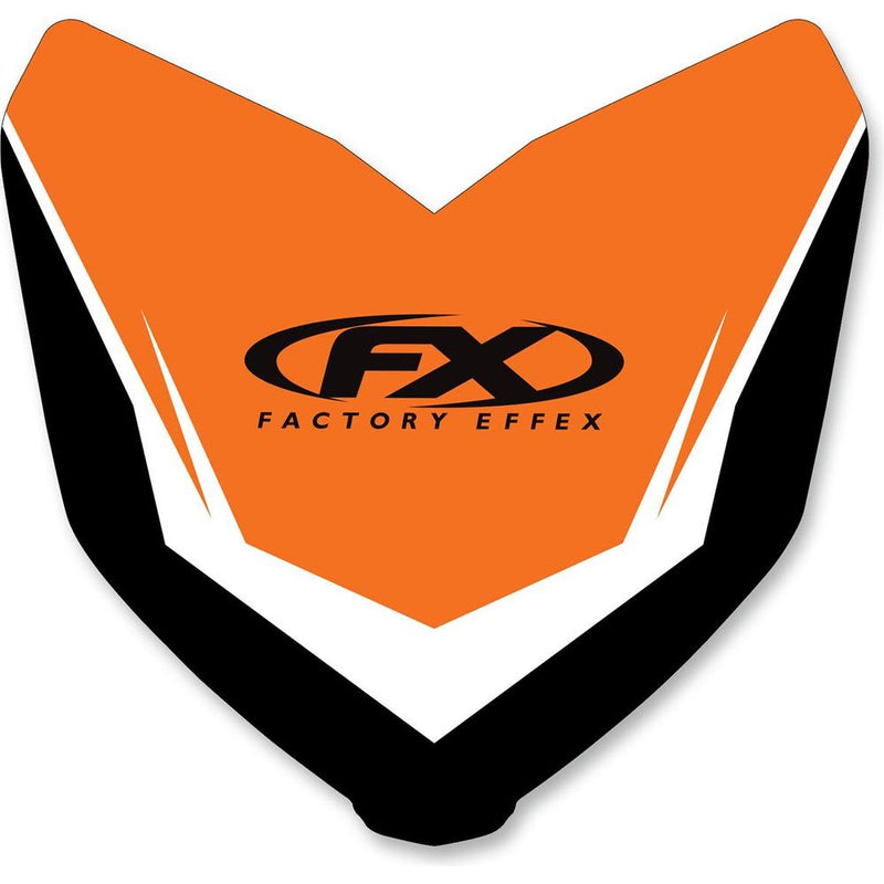 Factory Effex Front Fender Graphic Kit Black / Orange / White