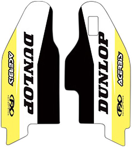 Factory Effex Lower Fork Guard Graphics Black / White / Yellow For Suzuki RM 125