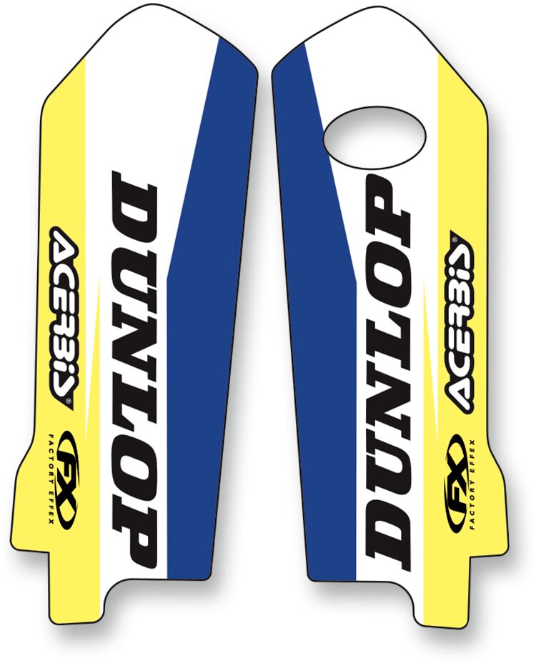 Factory Effex Lower Fork Guard Graphics Blue / White / Yellow For Husqvarna FC 250 2015