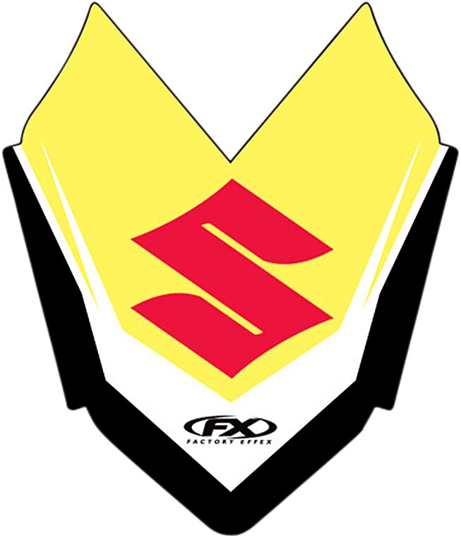 Factory Effex Front Fender Graphic Kit Red / White / Yellow For Suzuki RM-Z 250 2023