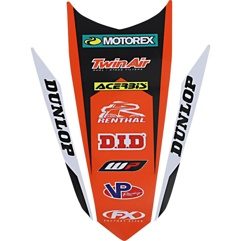 Factory Effex Rear Fender Graphics Kit Black / Orange