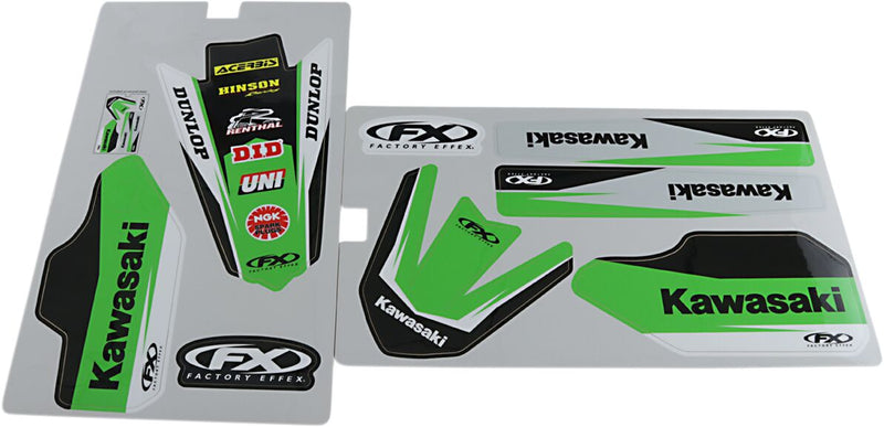 Factory Effex Trim Graphics Kit Black / Green / White For Kawasaki KX 450 F 2019