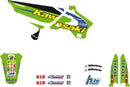 Graphics Kit Black / Green / Multi / White For Kawasaki KX 125 K 1994-1998