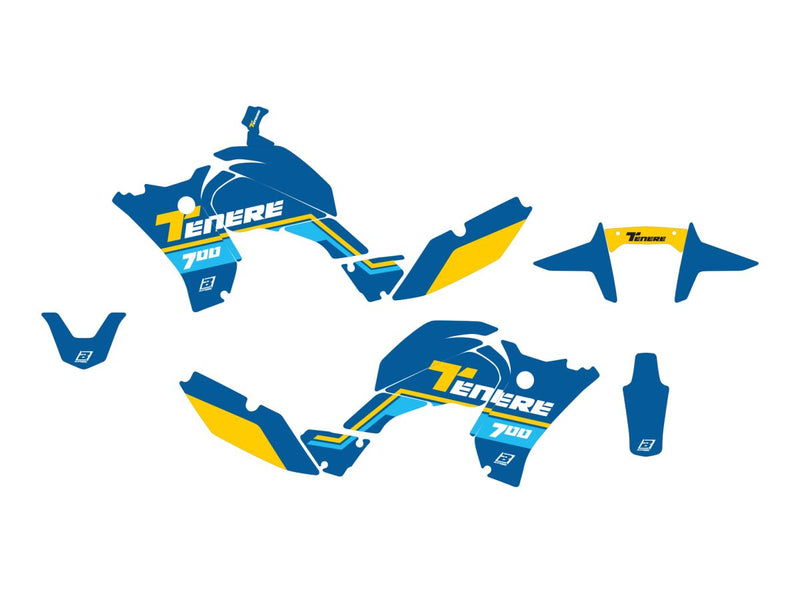 Graphic Kit Blue / Yellow For Yamaha XTZ 690 2020-2022