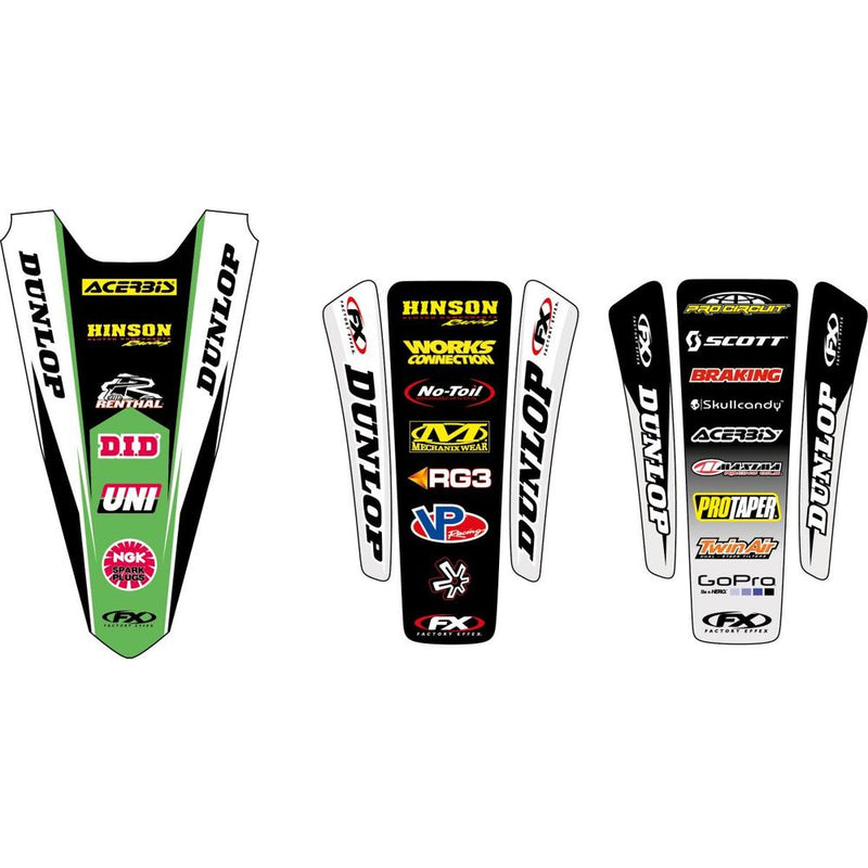 Factory Effex Rear Fender Graphics Black / Green