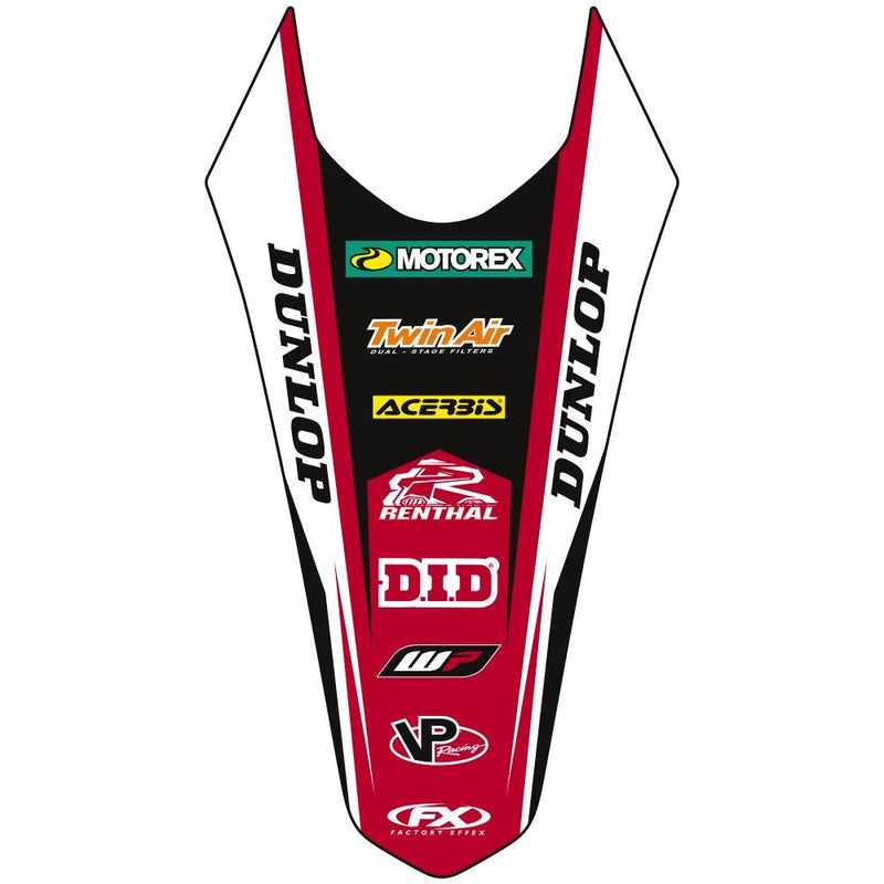 Factory Effex Rear Fender Graphics Black / Red / White