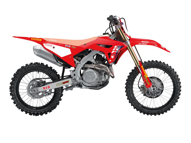 Replica Team Honda HRC 2024 Graphics Kit White For Honda CRF 250 F 2022-2024