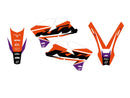 Dream 5 Graphic Kit Black / Blue / Orange / White For KTM EXC 125 2005-2007
