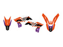 Dream 5 Graphic Kit Black / Blue / Orange / White For KTM EXC 125 2008-2011