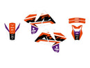 Dream 5 Graphic Kit Black / Blue / Orange / White For KTM EXC 125 1998-2000