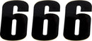 Race Number Black 4.5"