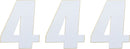 Race Number White 4.5"