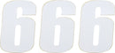 Race Number White 4.5"