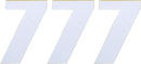 Race Number White 4.5"