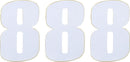 Race Number White 4.5"