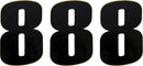 Race Number Black 6"