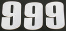 Race Number White 6"