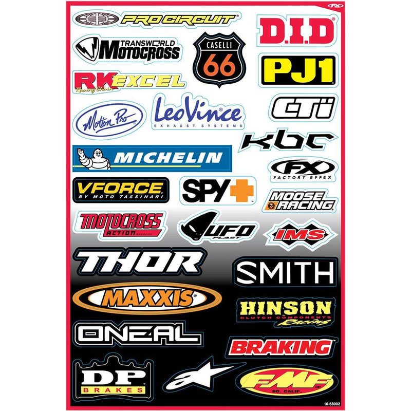 Factory Effex Sponsor Sticker Kit B Multi