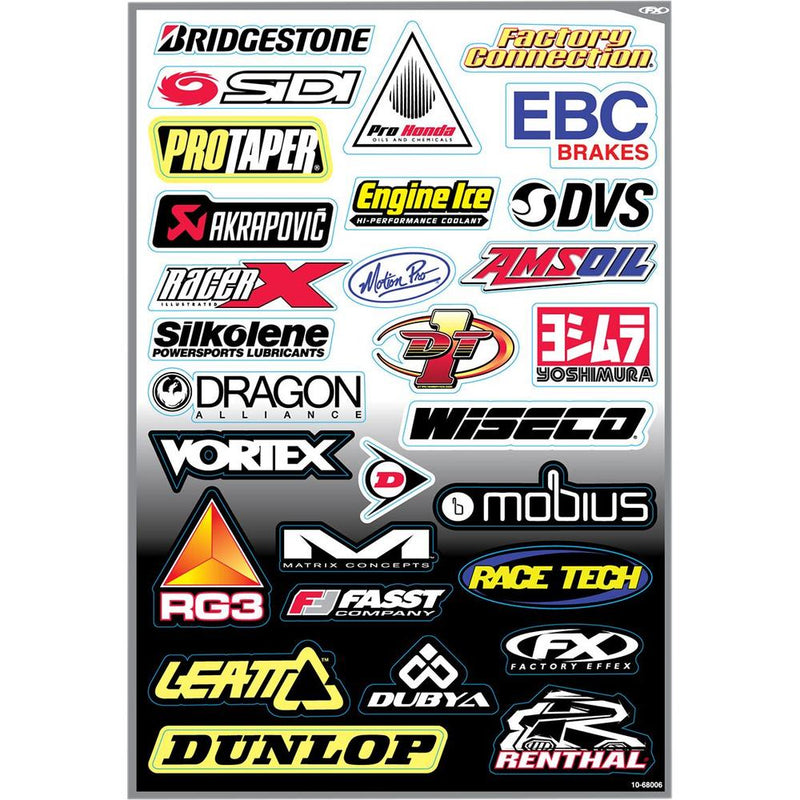 Factory Effex Sponsor Sticker Kit D Multi