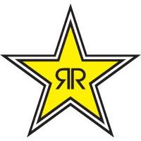 Factory Effex Rockstar Star 1 Feet Die Cut Decal White / Yellow