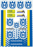 Sticker Sheet Blue / White / Yellow - 35 CM