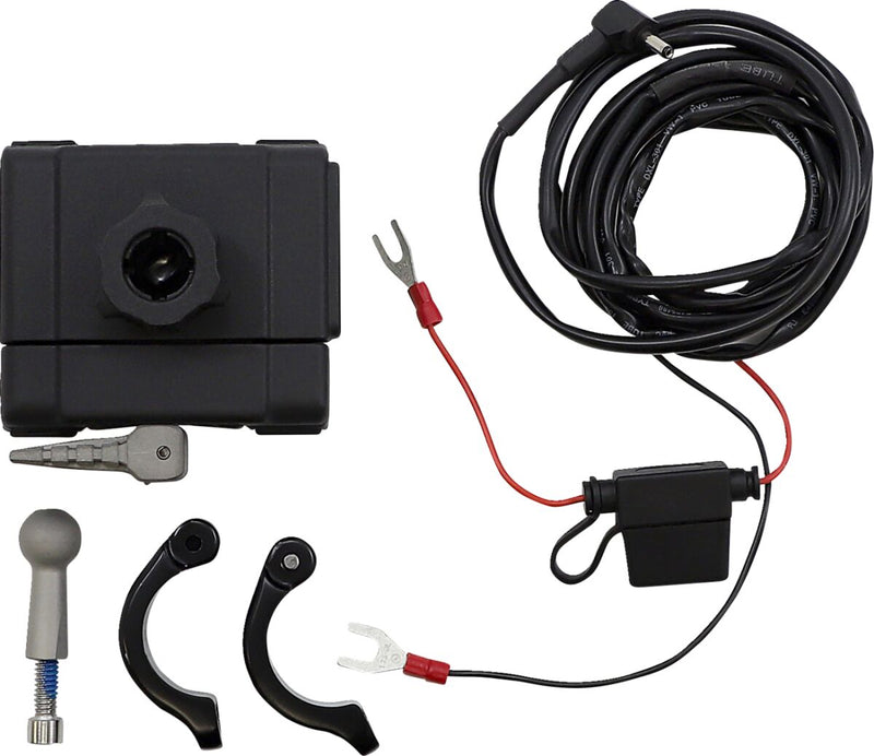 Smartphone/GPS Holder With Charger Black - 31.8 MM