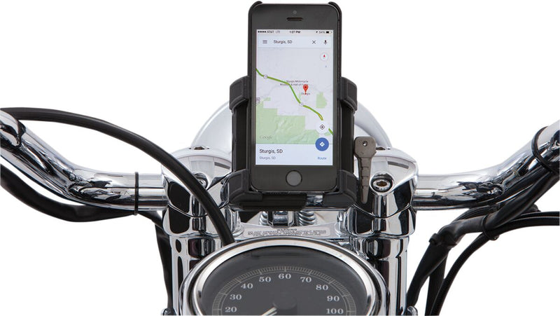 Smartphone/GPS Holder With Mount Black - 22 MM - 26 MM