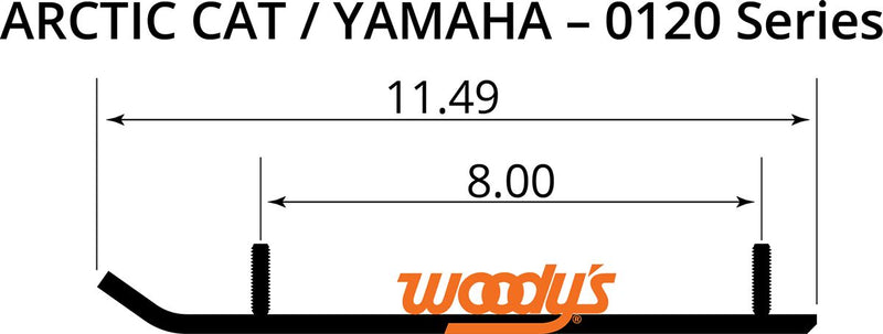 Wear Bars for Mini Sleds Black For Yamaha SRX 120 R 2019-2023